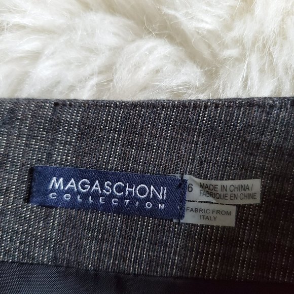 Magaschoni Collection Metallic Straight Skirt 6 - Picture 8 of 11